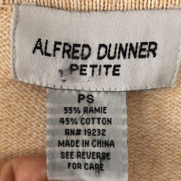 Vintage Embroidered Floral Alfred Dunner Sweater Cottagecore Ramie Cotton Blend - Picture 8 of 14